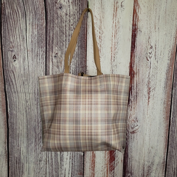 Elliot Lucca Delphine 2 in 1 Tote Sand Plaid - Picture 3 of 12